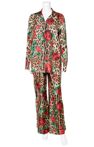 DOLCE & GABBANA (RARE & NEW) with tags Pajamas & Robe Set Size: Robe - IT 40 / Comparable to US 2-4  Top & Pants - IT 42 / Comparable to US 4-6