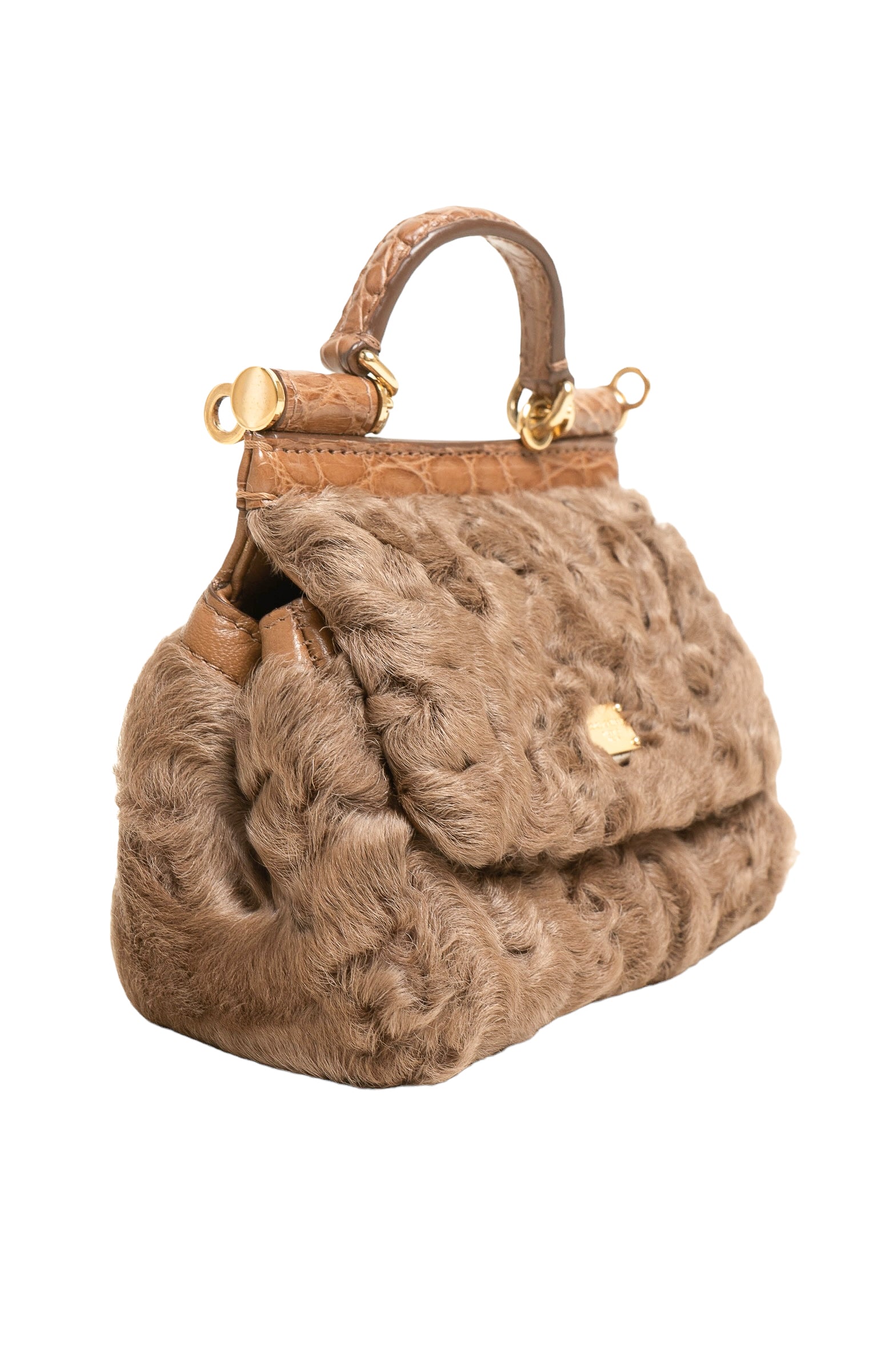 Dolce&Gabbana Taupe Sicily Medium Handbag