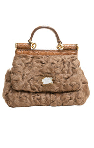 DOLCE & GABBANA (RARE) Bag Size: 5.5" x 3" x 5.125"; 2" drop handle