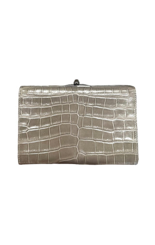 IRIS NOBLE (RARE) Bag Size: 7" x 1.5" x 4.625"; 9" drop handle