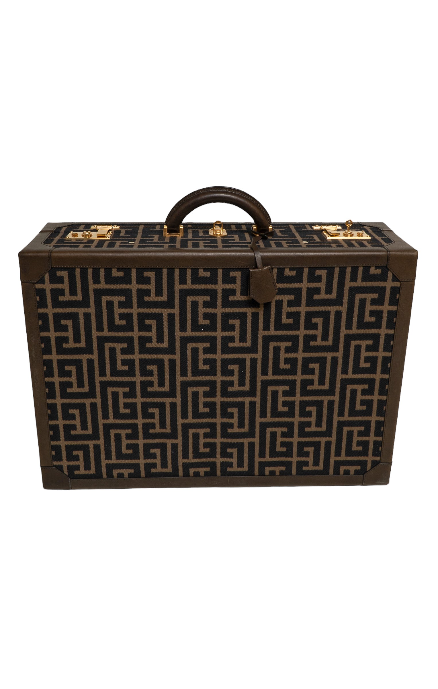 BALMAIN (RARE) Luggage Size: 23.5" x 8" x 16.75"; 2.25" drop handle