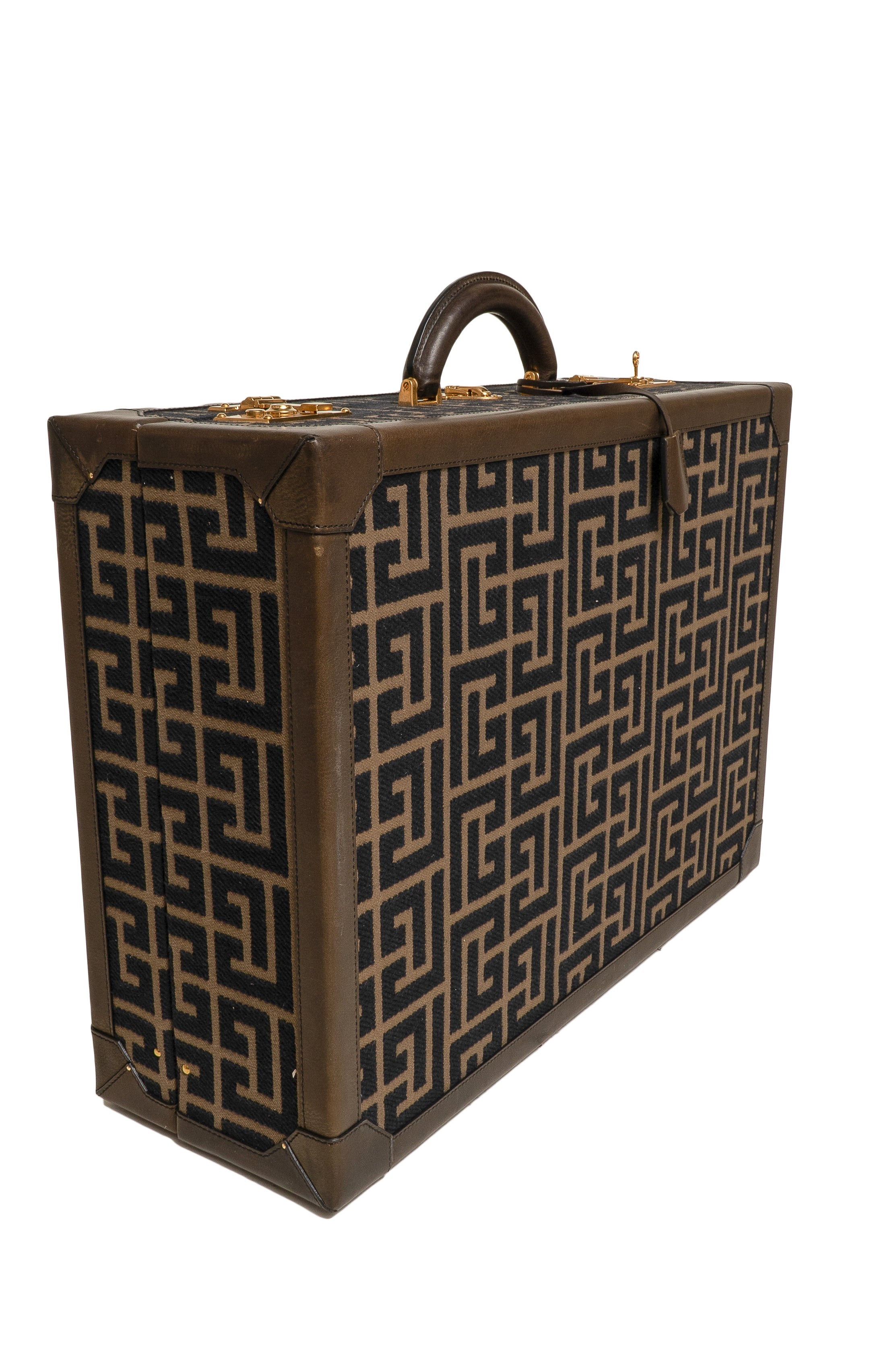 BALMAIN (RARE) Luggage Size: 23.5" x 8" x 16.75"; 2.25" drop handle
