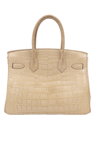 Hermes Special Order HSS Birkin 30 Bag Gris Elephant & Ficelle Crocodile  with Gold Hardware | Mightychic